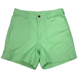 Patagonia Women's Organic Cotton Slub Woven Shorts 5" Bud Green Size 8